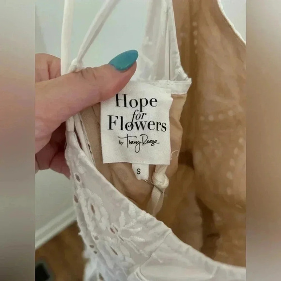 Revolve Tracey Reese Eyelet & Laced Back Halter Organic Dress NWT - Picture 9 of 13